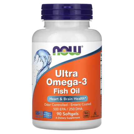 NOW Ultra Omega-3 500 EPA 250 DHA x 90 cápsulas en VitalSupps Colombia
