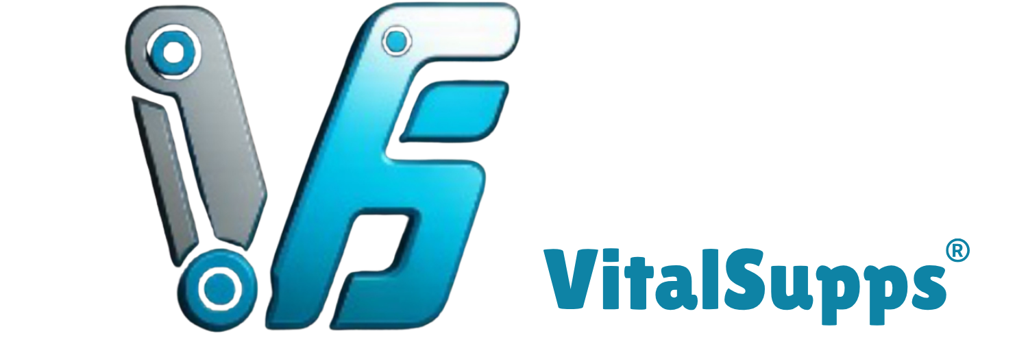Logo de VitalSupps Colombia, suplementos con ciencia y curaduría médica