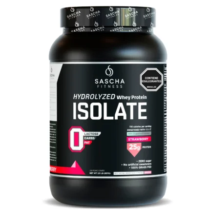Hydrolyzed Whey Protein Isolate Fresa Sascha Fitness x 29 servicios en VitalSupps Colombia